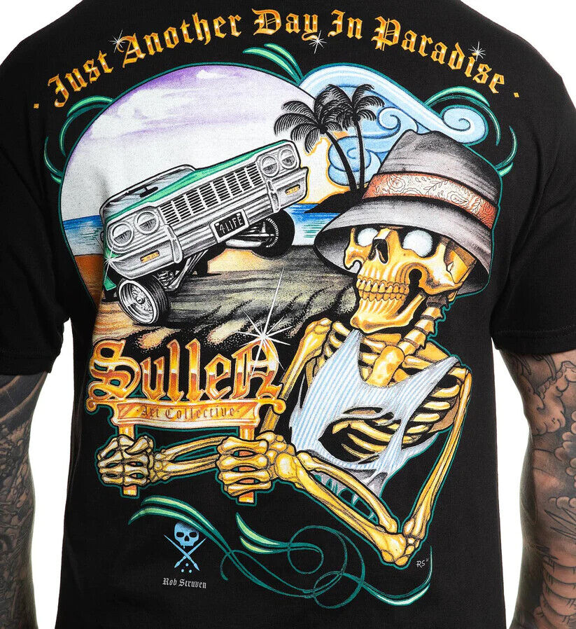 Sullen Clothing "PARAISO" Mens tee Art Collective tattoo Black