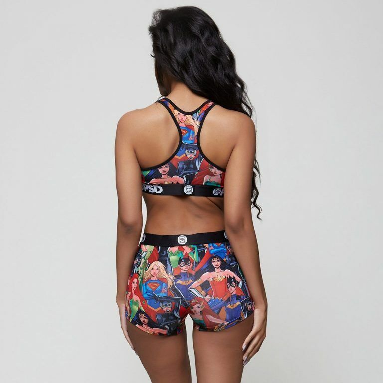 PSD Womens "DC-Girl SQUAD" sports bra & boy short Poly/Spandex active fitness