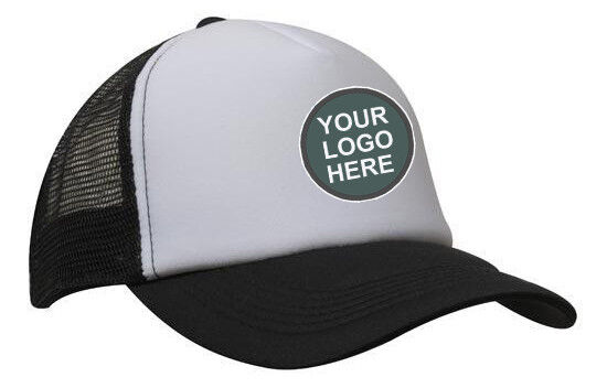 20 Trucker Caps Curved Peak Plastic Strap mesh custom printed WITH YOUR LOGO