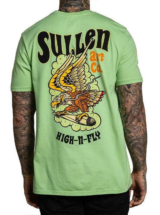 Sullen Clothing "HIGH N FLY" Premium Mens tee Art Collective tattoo Green