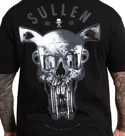 Sullen Clothing "Double Draw " Mens tee Art Collective tattoo Black