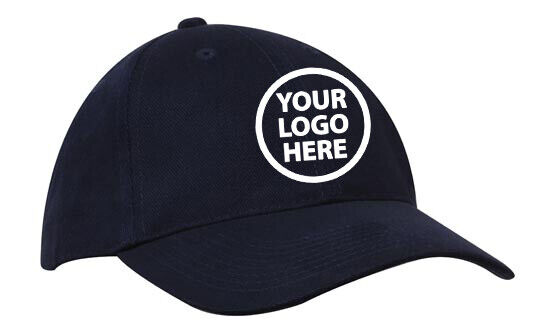 Embroidered Brushed Heavy Cotton Caps custom WITH YOUR LOGO QTY- 12,20,30,40,50.