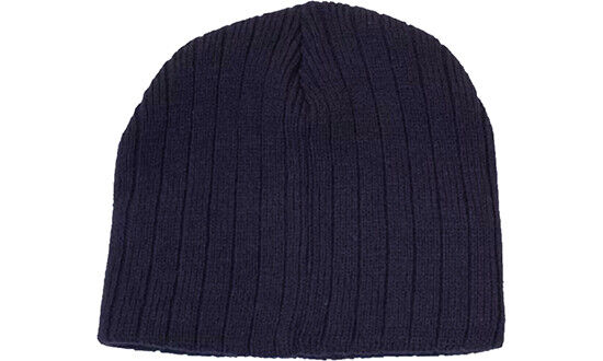 Cable Knit Beanie unisex fleecy lined Black Navy Grey Bottle Green Royal Blue