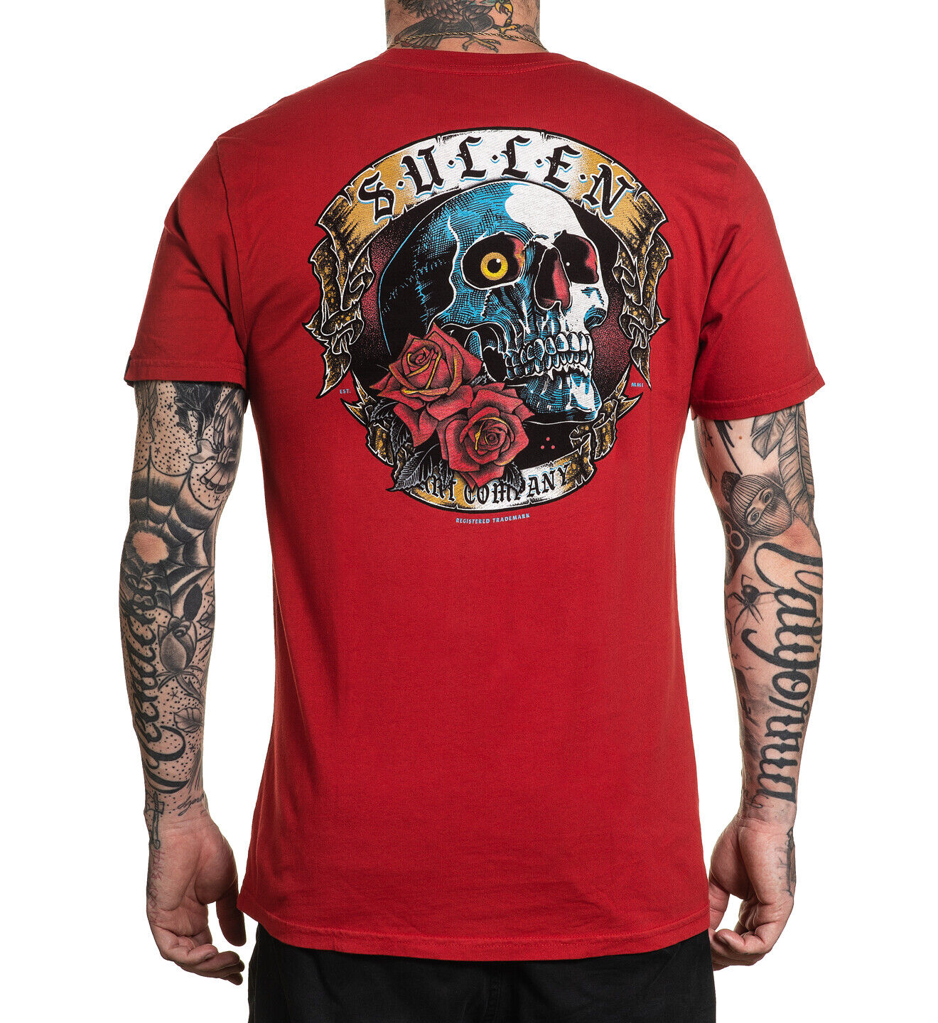 Sullen Clothing "ONE EYE OPEN" Mens tee Art Collective tattoo Red