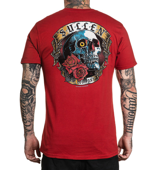 Sullen Clothing "ONE EYE OPEN" Mens tee Art Collective tattoo Red