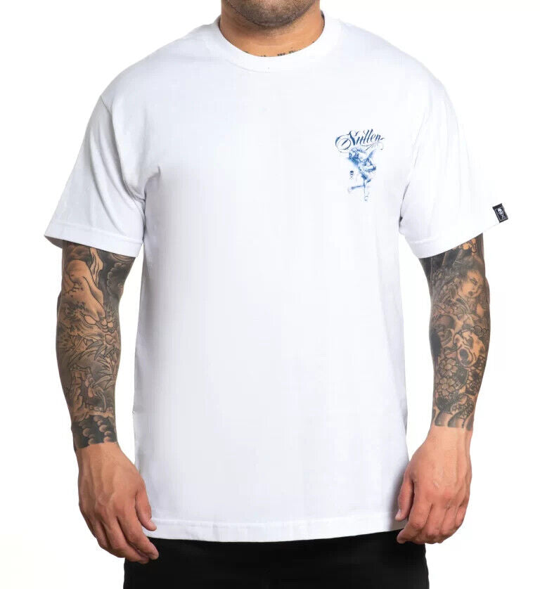 Sullen Clothing "MAQUINA" Mens tee Art Collective tattoo White