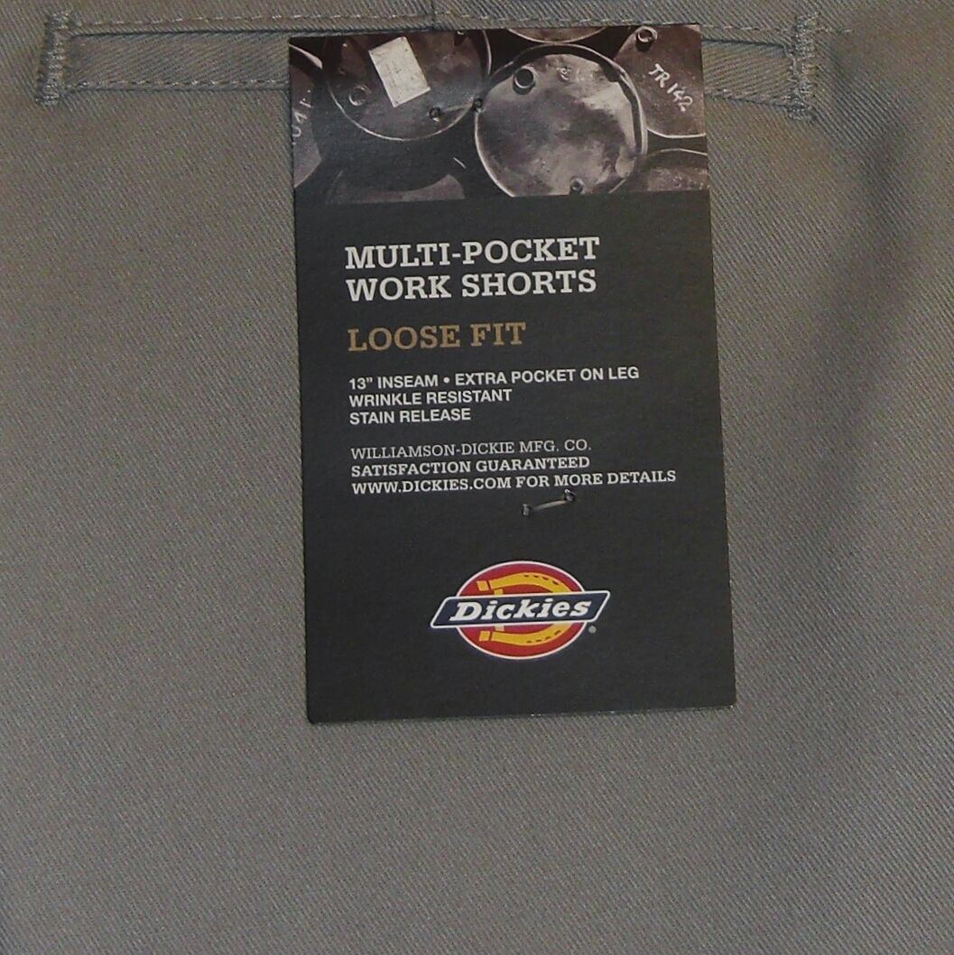 DICKIES 13 Inch Multi Pocket Short black navy charcoal khaki silver sizes 28-46