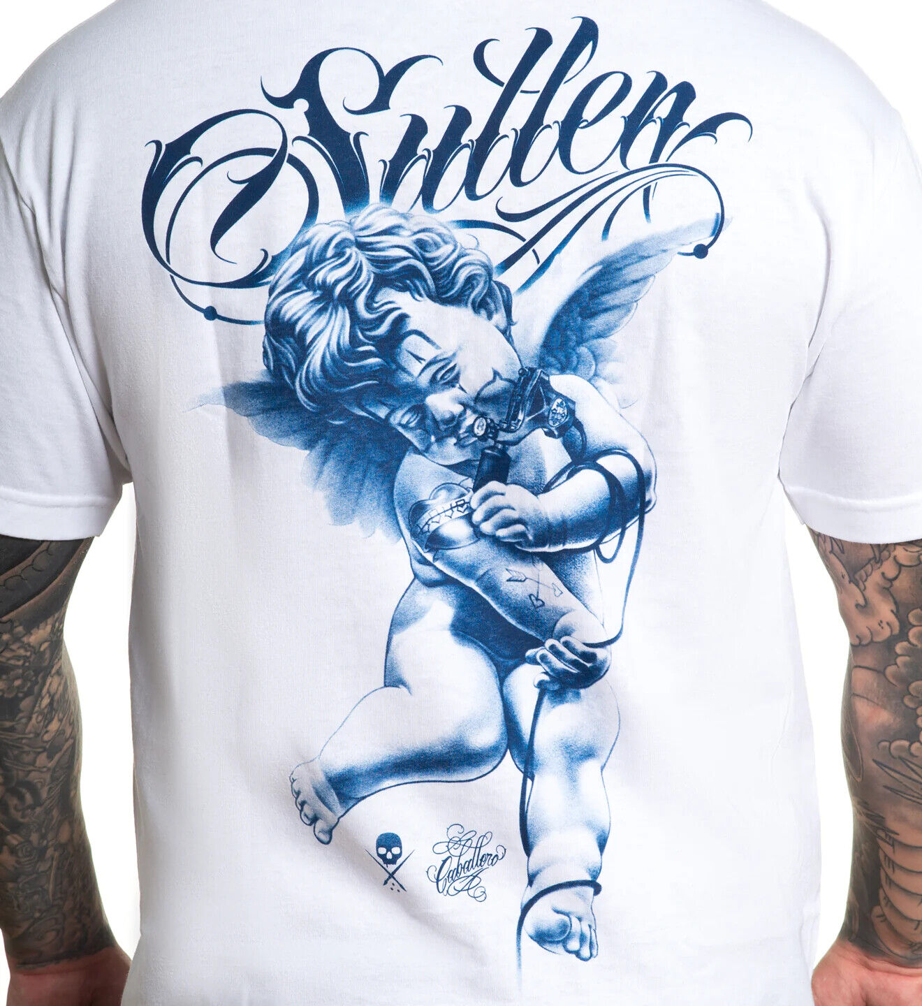 Sullen Clothing "MAQUINA" Mens tee Art Collective tattoo White