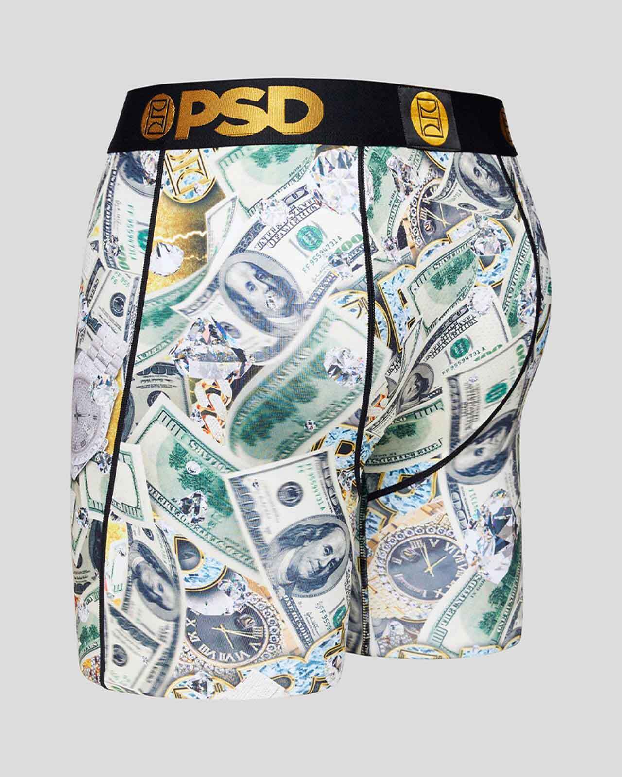 PSD Underwear design "CASH IS KING" boxer briefs sizes S M L XL XXL