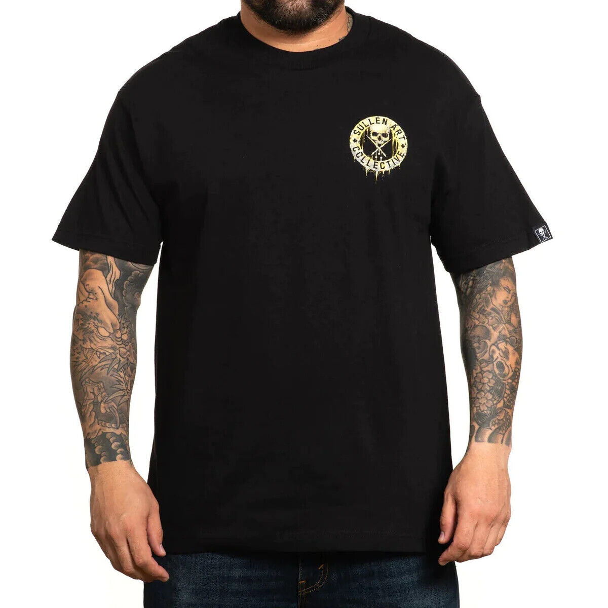 Sullen Clothing "Drip Badge" Mens tee Art Collective tattoo Black