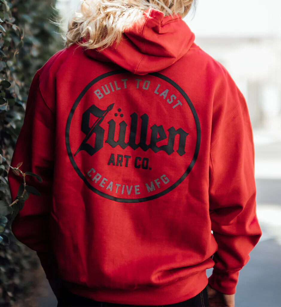 Sullen Clothing "MFG SOLID PULLOVER CHILI PEPPER" Art Collective tattoo Red
