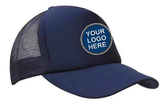 50 Trucker Caps Curved Peak Plastic Strap mesh custom printed WITH YOUR LOGO