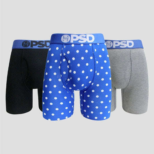 PSD Underwear design "MODAL 3 PACK – BLUE BAND" boxer briefs sizes S M L XL XXL