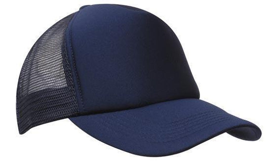 Trucker Cap 5 panel mesh NAVY curved peak